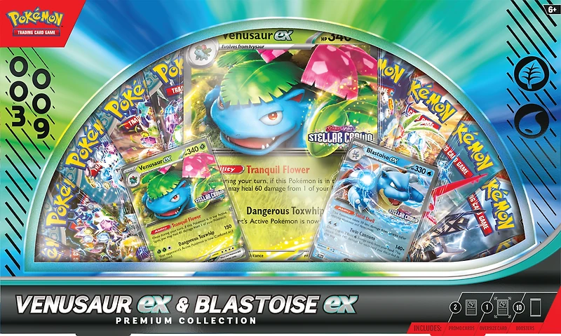 Pokemon Trading Card Game: Venusaur ex and Blastoise ex Premium Collection GameStop Exclusive