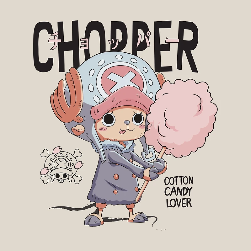 One Piece Cotton Candy Lover Chopper Unisex Short Sleeve Graphic T-Shirt