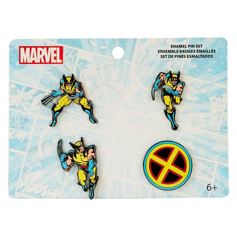 Loungefly Marvel Wolverine Pin Set 4-Pack