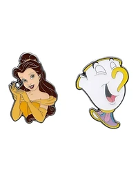 Loungefly Disney Beauty And The Beast Belle and Chip Enamel Pin Set