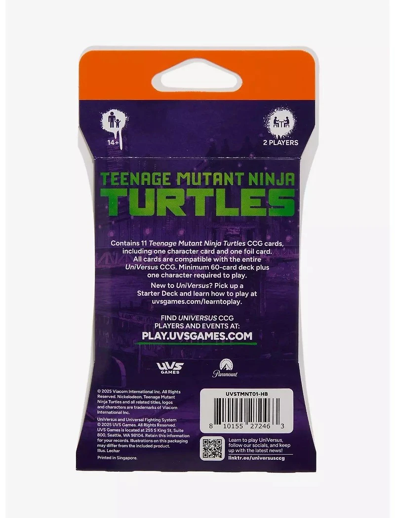 UniVersus Card Game: Teenage Mutant Ninja Turtles Hanging Booster (TMNT) (Styles May Vary)