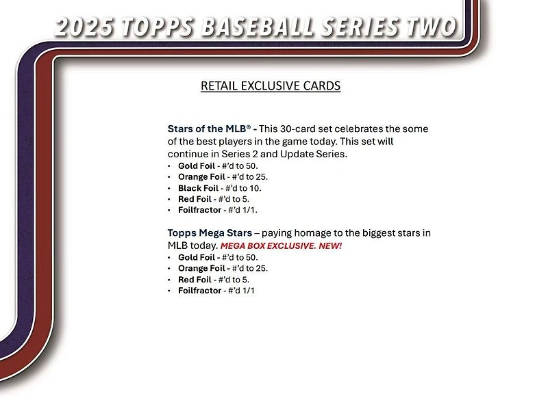 2025 Topps MLB Baseball Series 2 Mega Box