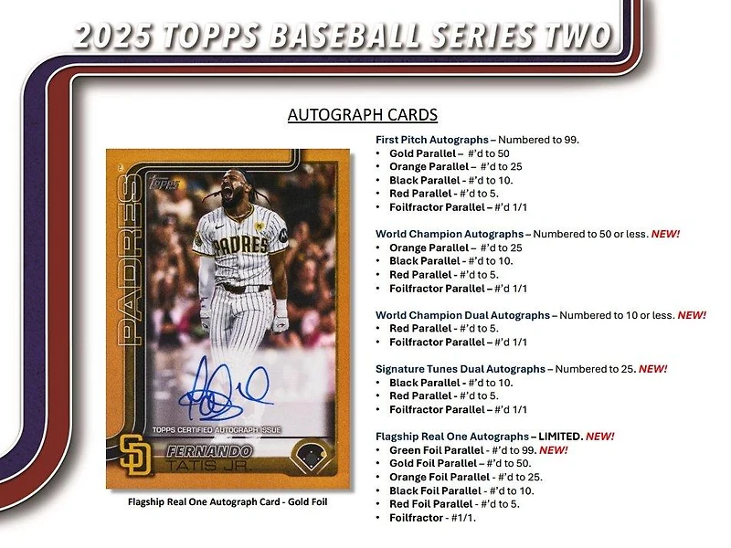 2025 Topps MLB Baseball Series 2 Value Box (7 Packs)