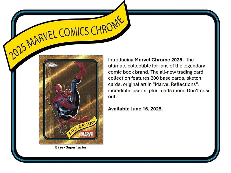 2025 Topps Chrome Marvel Comics Blaster Box