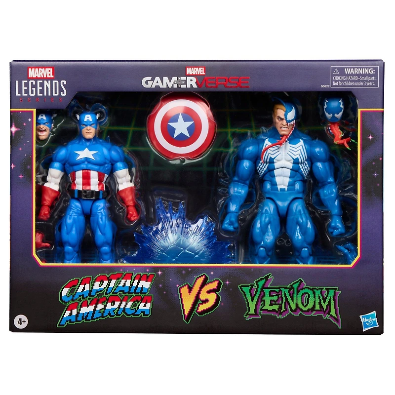 Hasbro Marvel Legends Series Gamerverse Captain America vs. Venom 6-in Action Figure 2-Pack