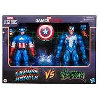 Hasbro Marvel Legends Series Gamerverse Captain America vs. Venom 6-in Action Figure 2-Pack