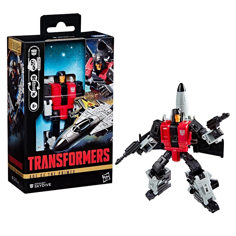 Hasbro Transformers Age of the Primes Aerialbot Skydive Deluxe Class 5.5-In Action Figure