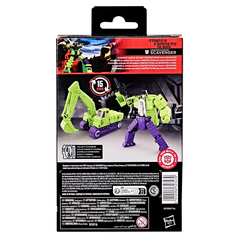 Hasbro Transformers Toys Studio Series Deluxe Class Transformers: The Movie Constructicon Scavenger 4.5-in Action Figure