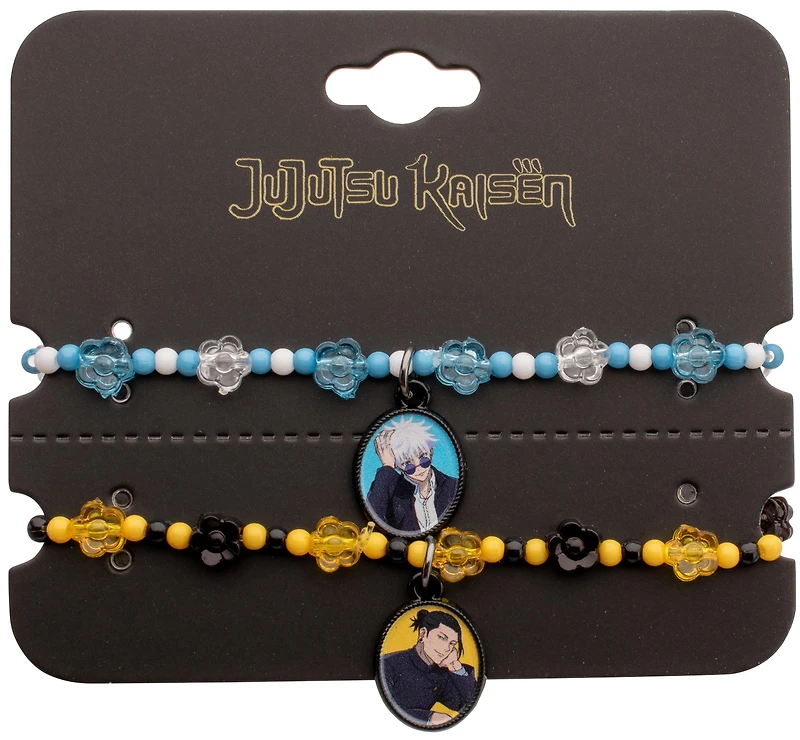 Jujutsu Kaisen Gojo and Geto Best Friend Beaded Bracelet Set GameStop Exclusive