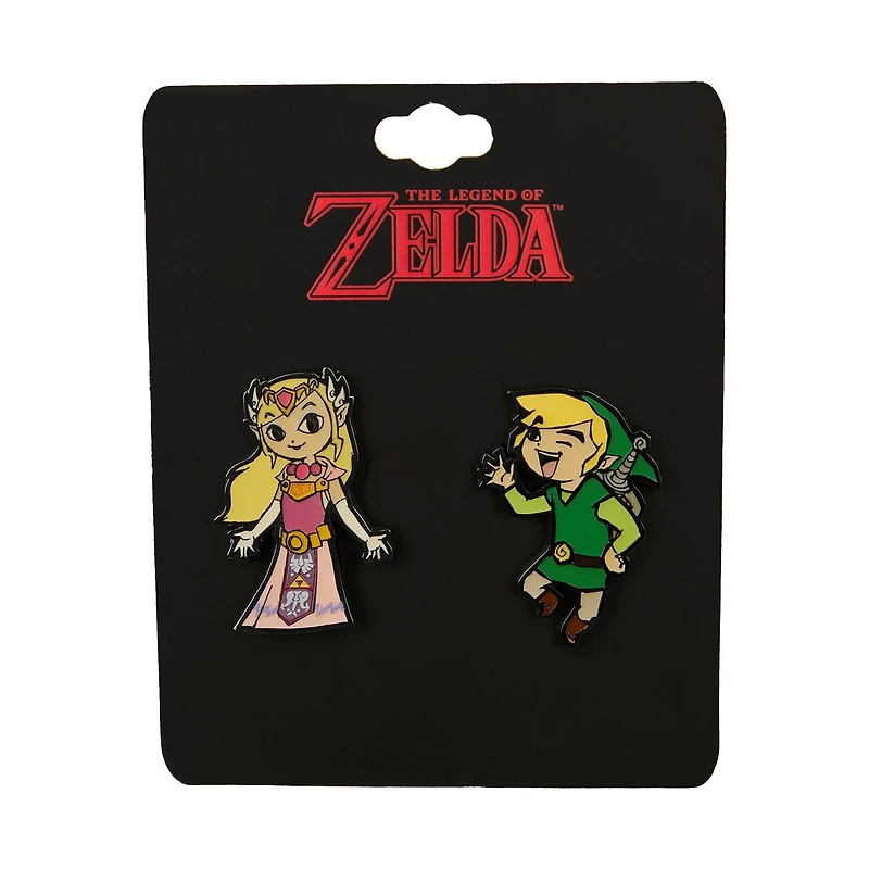 The Legend of Zelda: The Wind Waker Link and Zelda Enamel Pin Set