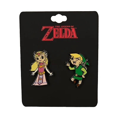The Legend of Zelda: The Wind Waker Link and Zelda Enamel Pin Set