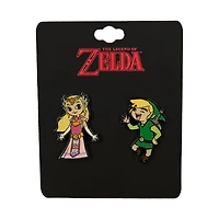 The Legend of Zelda: The Wind Waker Link and Zelda Enamel Pin Set