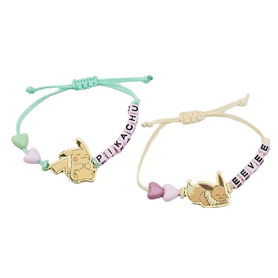 Pokemon Cafe Pikachu and Eevee Best Friend Beaded Bracelet Set GameStop Exclusive