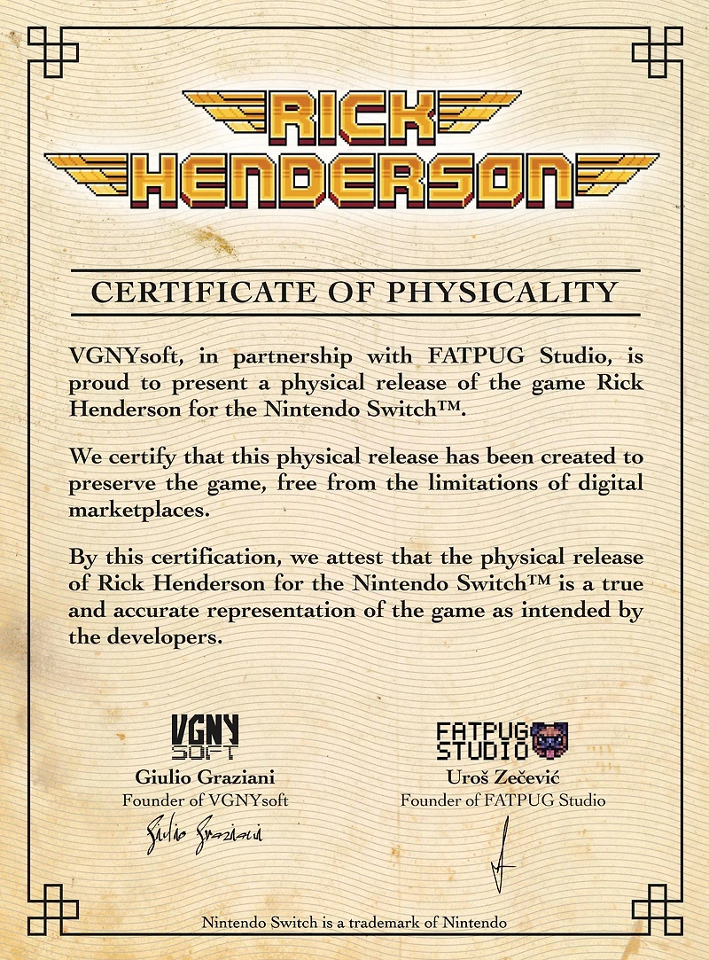 Rick Henderson: Extra Edition - Nintendo Switch