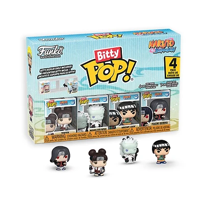 Funko Bitty POP!: Naruto: Shippuden 0.9-in Vinyl Figure Set 4-Pack (Tenten, Madara (6th Paths), Might Guy, and Itachi Uchiha)