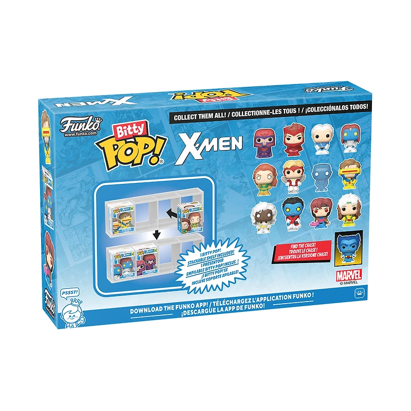 Funko Bitty POP!: Marvel X-Men 0.9-in Vinyl Figure Set 4-Pack (Scarlet Witch, Quicksilver, and Mystique)