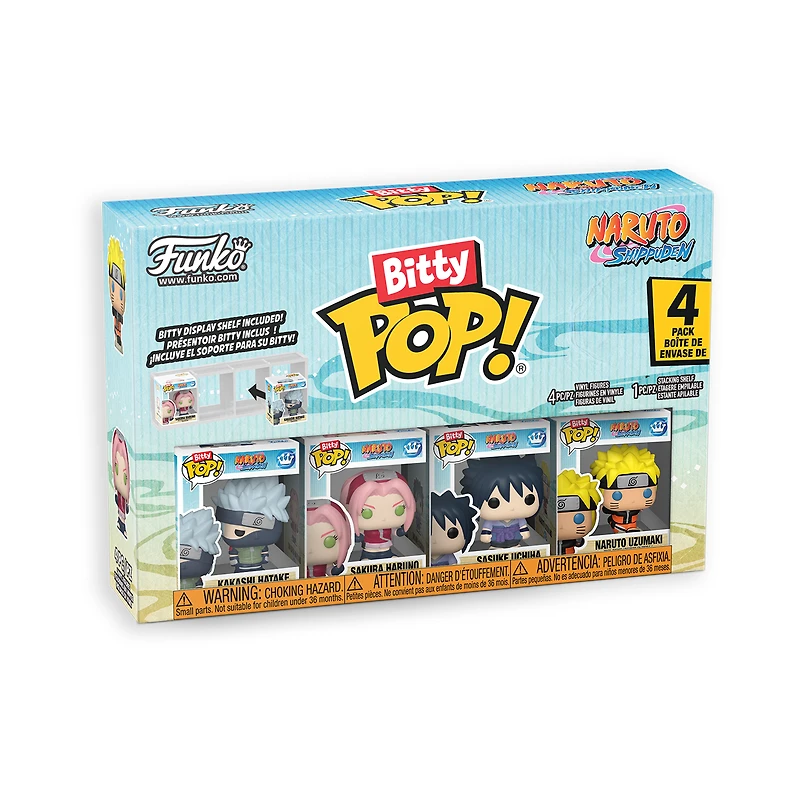 Funko Bitty POP!: Naruto: Shippuden 0.9-in Vinyl Figure Set 4-Pack (Kakashi Hatake, Sakura Haruno, Sasuke Uchiha, and Naruto Uzumaki)