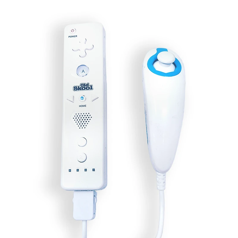 Old Skool Wii Remote and Nunchuck Controller Combo for Wii and Wii U