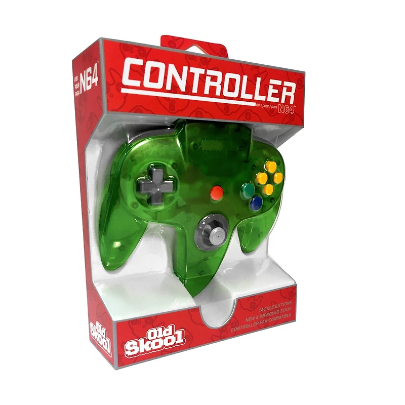 Old Skool Wired Controller for Nintendo 64 Jungle Green