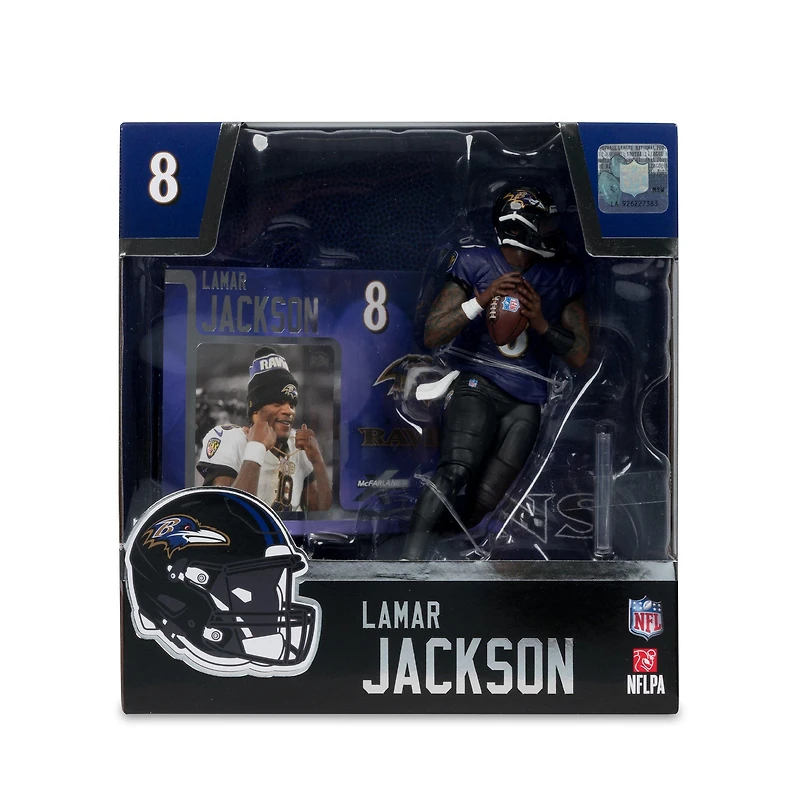 McFarlane Toys SportsPicks NFL Series Baltimore Ravens Lamar Jackson (Alternate Jersey) 7-in Figure