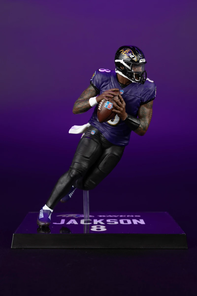 McFarlane Toys SportsPicks NFL Series Baltimore Ravens Lamar Jackson (Alternate Jersey) 7-in Figure