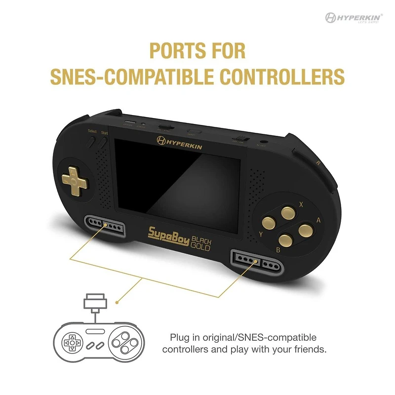 Hyperkin SupaBoy BlackGold Portable Pocket Console for Super NES/Super Famicom