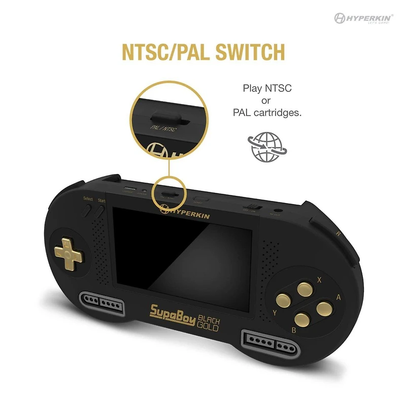 Hyperkin SupaBoy BlackGold Portable Pocket Console for Super NES/Super Famicom