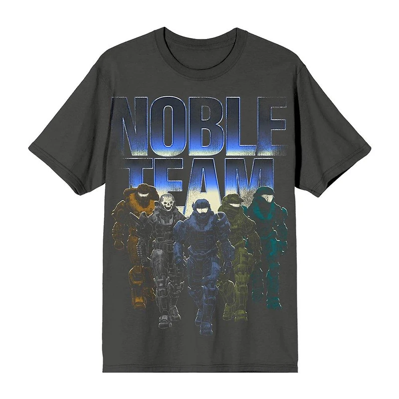 HALO Noble Team Oversize Vintage Group Art on Charcoal Unisex T-Shirt GameStop Exclusive