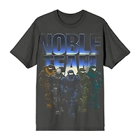 HALO Noble Team Oversize Vintage Group Art on Charcoal Unisex T-Shirt GameStop Exclusive