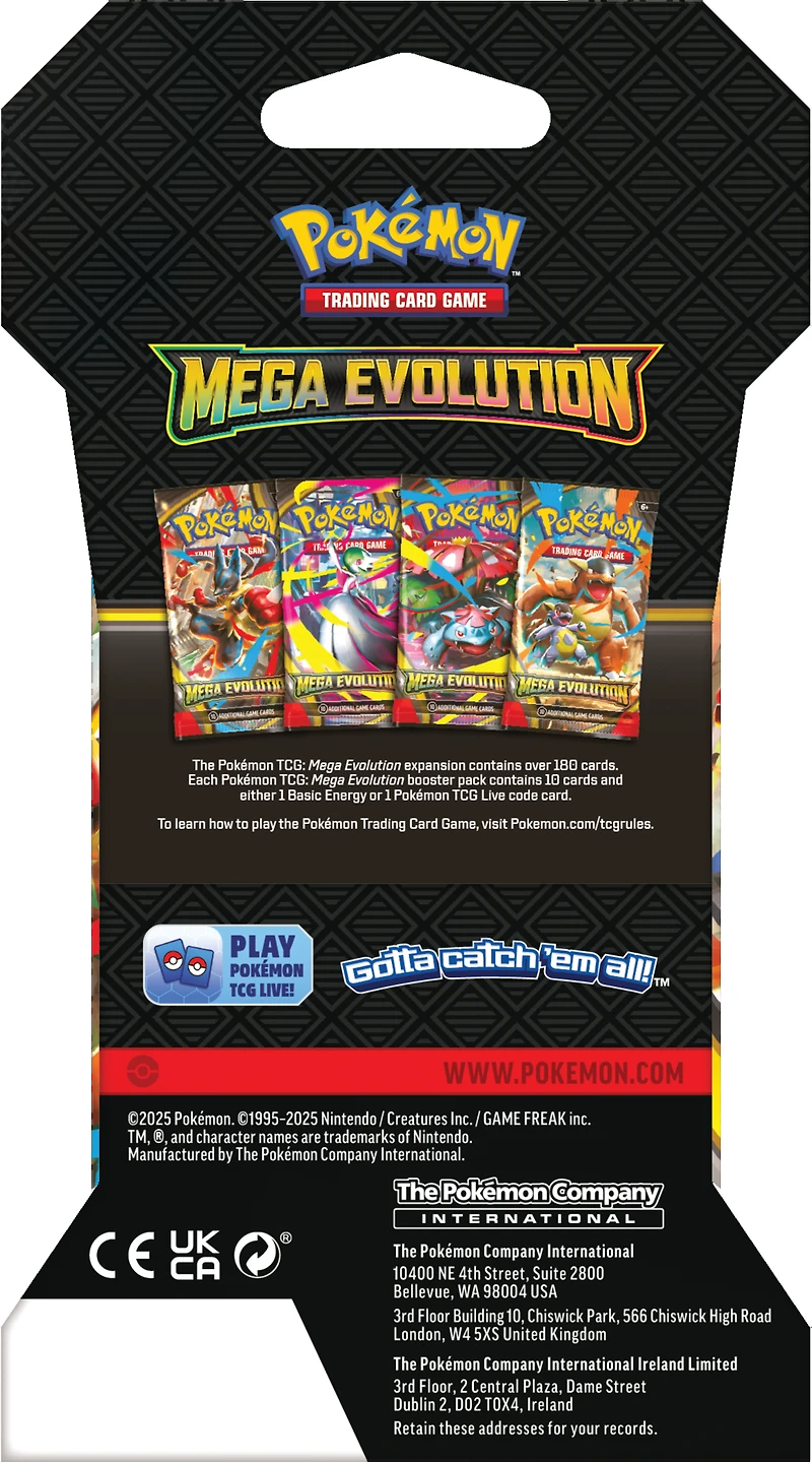 Pokemon Trading Card Game: Mega Evolution Sleeved Booster Pack
