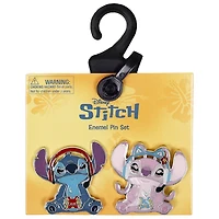 Disney Lilo and Stitch Gamer Stitch and Angel Enamel Pin Set GameStop Exclusive