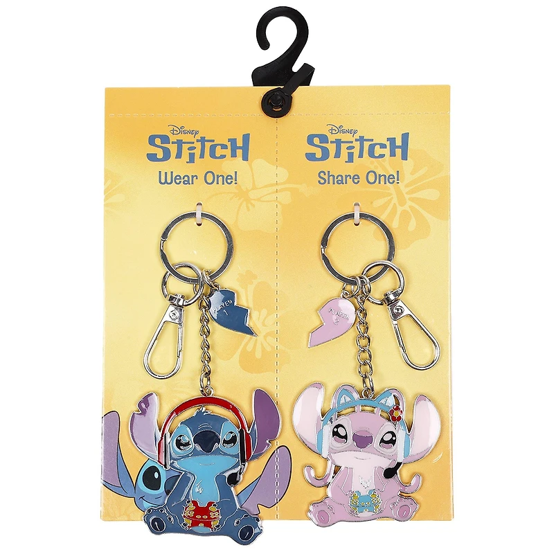 Disney Lilo and Stitch Gamer Stitch and Angel Keychain Bag Charm Set GameStop Exclusive