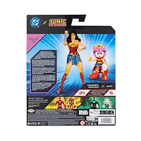 Jakks Pacific DC Comics x Sonic The Hedgehog Amy and Wonder Woman Figure Set 2-Pack