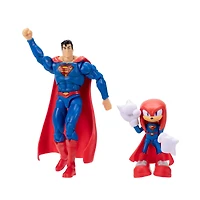 Jakks Pacific DC Comics x Sonic the Hedgehog Knuckles and Superman Action Figure 2-Pack