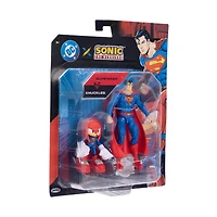 Jakks Pacific DC Comics x Sonic the Hedgehog Knuckles and Superman Action Figure 2-Pack
