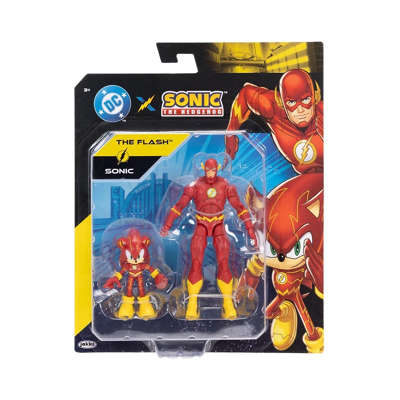Jakks Pacific DC x Sonic The Hedgehog Sonic and The Flash Figure Set 2-Pack