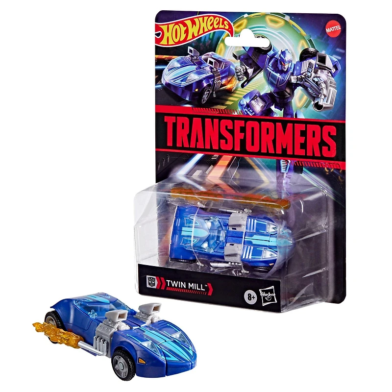 Hasbro Transformers  Deluxe Class Hot Wheels x Transformers Twin Milla 5-In Action Figure