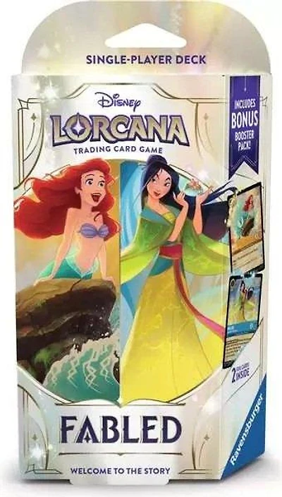 Disney Lorcana: Fabled Chapter 9 Starter Deck - Amber, Sapphire Ariel and Mulan