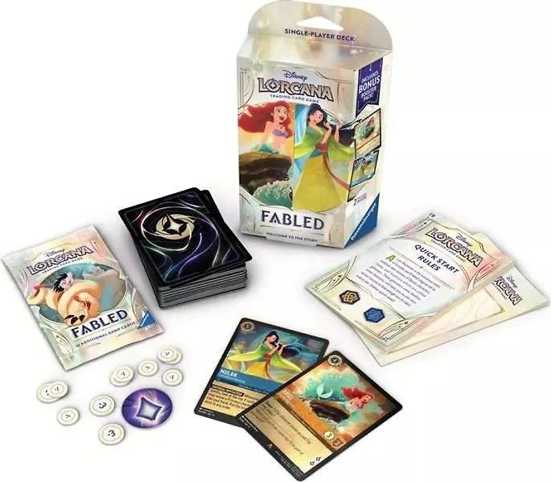 Disney Lorcana: Fabled Chapter 9 Starter Deck - Amber, Sapphire Ariel and Mulan