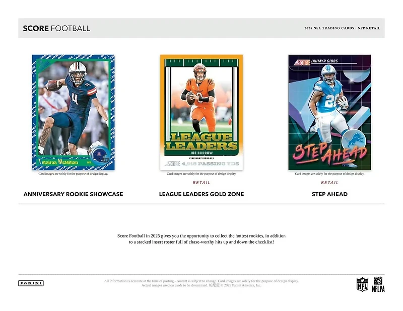 2025 Panini Score NFL Retail Pack