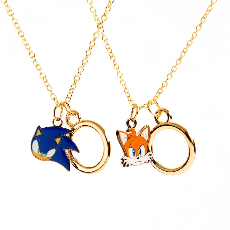 Sonic The Hedgehog Sonic and Tails Best Friend Necklace Set