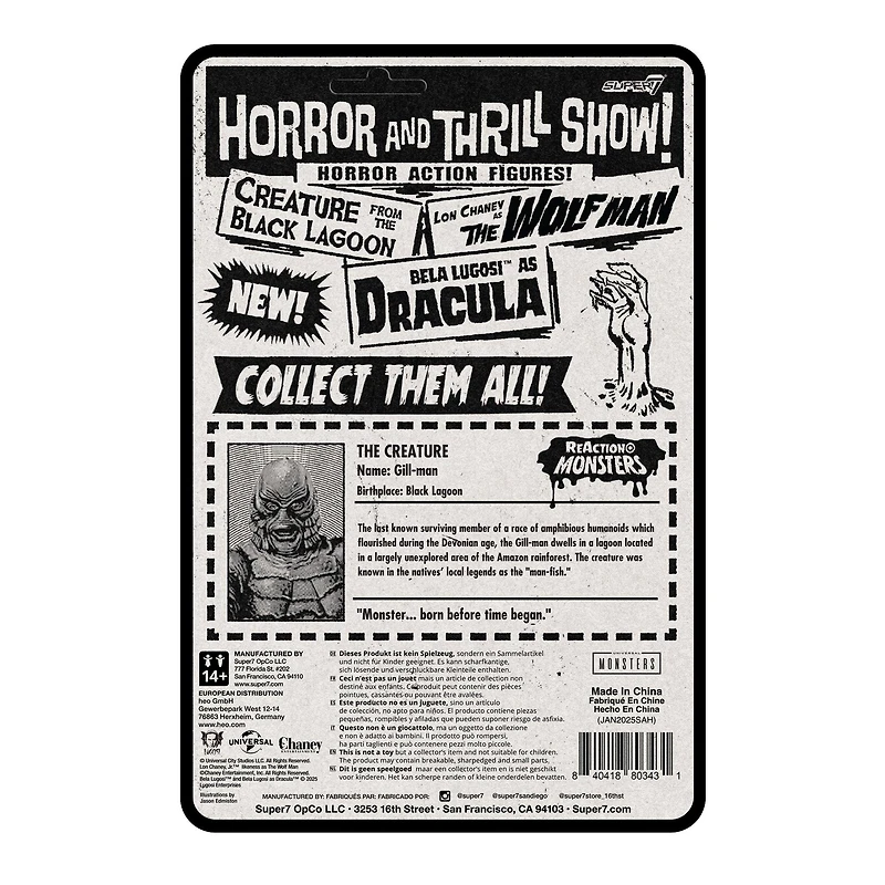 Super7 Universal Monsters ReAction Creature from the Black Lagoon Wave 01 3.75-in Action Figure