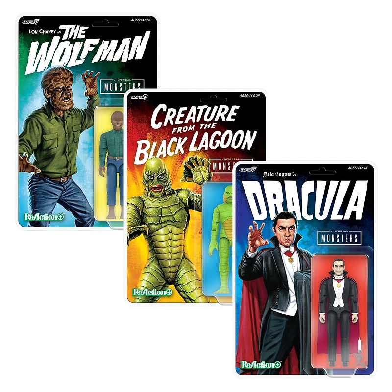 Super7 Universal Monsters ReAction The Wolf Man Lon Chaney as The Wolf Man (1941) Wave 01 3.75-in Action Figure