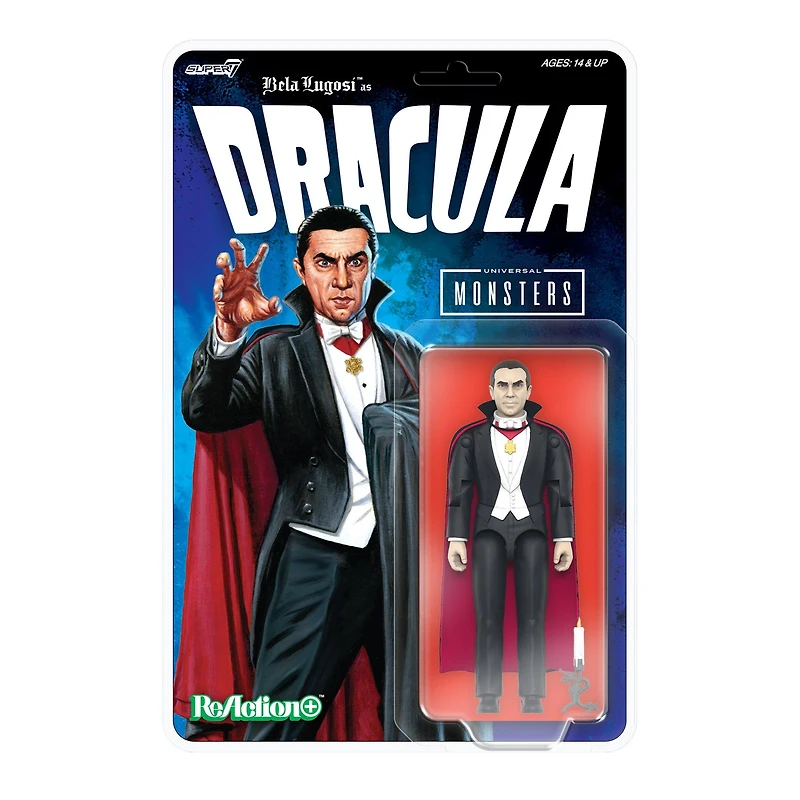 Super7 Universal Monsters ReAction Dracula Bela Lugosi as Dracula (1931) Wave 01 3.75-in Action Figure