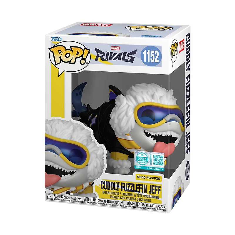 Funko POP! Marvel Rivals Cuddly Fuzzlefin Jeff 2.7-in Vinyl Bobblehead GameStop Exclusive