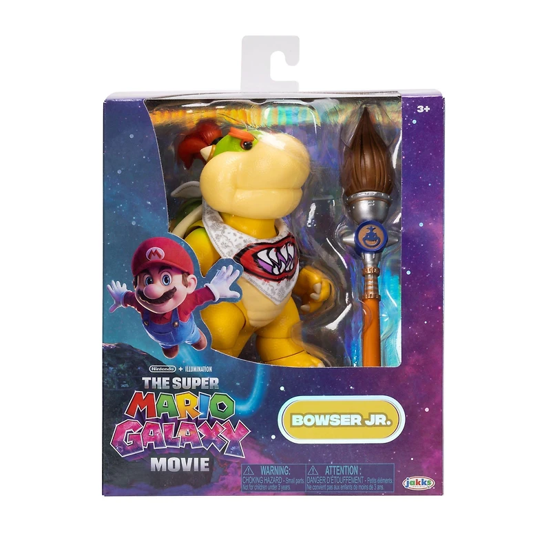 Jakks Pacific The Super Mario Galaxy Movie Series Bowser Jr. 5-in Figure with Paint Brush Accessory