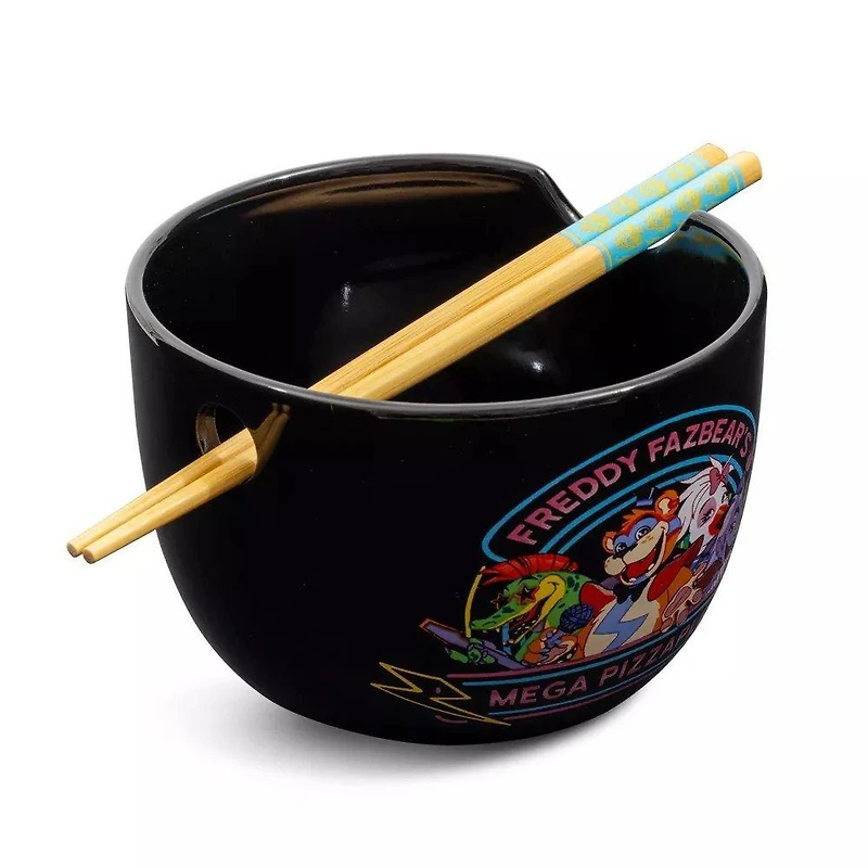 Five Nights At Freddy's Mega Pizzaplex 20oz Ceramic Ramen Bowl with Chopsticks
