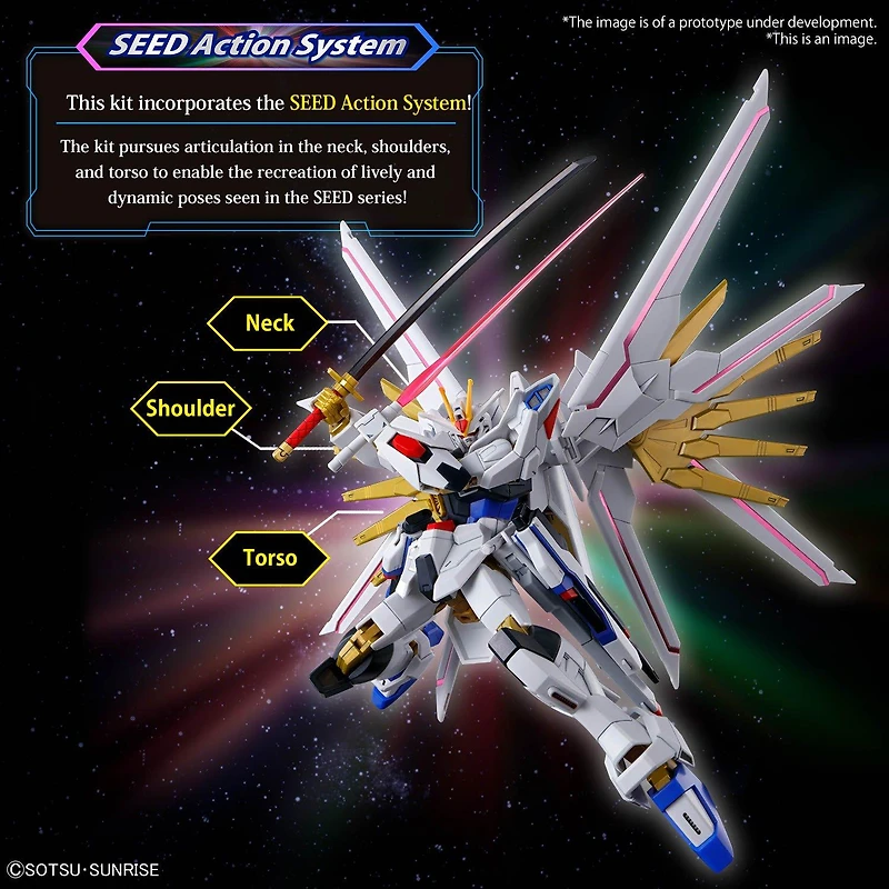 Bandai Hobby 250 Mighty Strike Freedom Gundam Seed Freedom HG 1/144 Model Kit