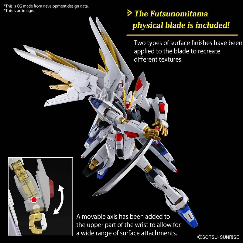 Bandai Hobby 250 Mighty Strike Freedom Gundam Seed Freedom HG 1/144 Model Kit