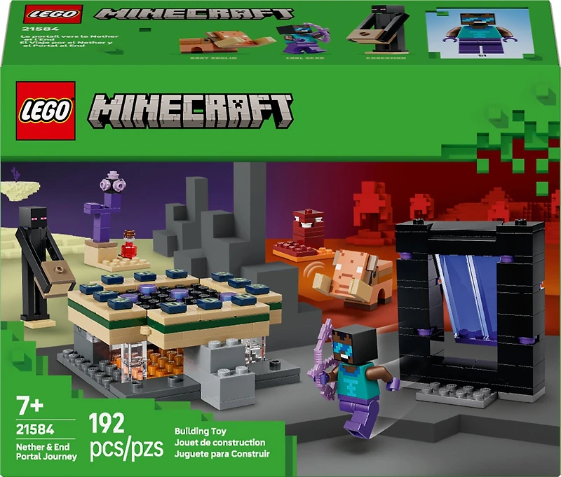 LEGO Minecraft Nether and End Portal Journey Building Toy Set 21584